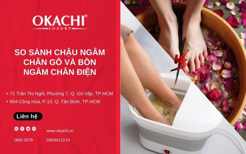 So sánh chậu ngâm chân bằng GỖ và bằng ĐIỆN nên mua loại nào