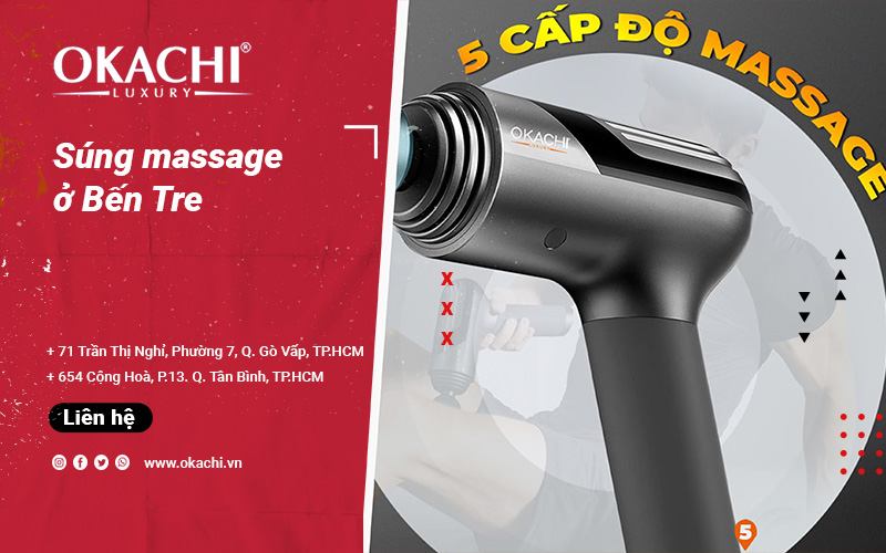 Súng massage ở Bến Tre CHÍNH HÃNG giá tốt chất lượng cao