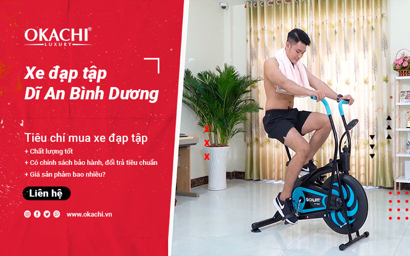 Cửa hàng xe đạp tập Dĩ An Bình Dương CHÍNH HÃNG uy tín 