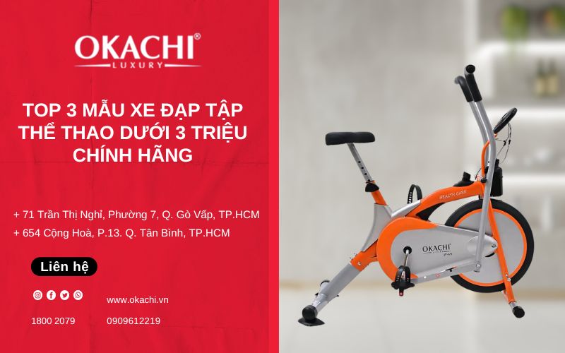 Top 3 mẫu xe đạp tập thể thao dưới 3 triệu CHÍNH HÃNG