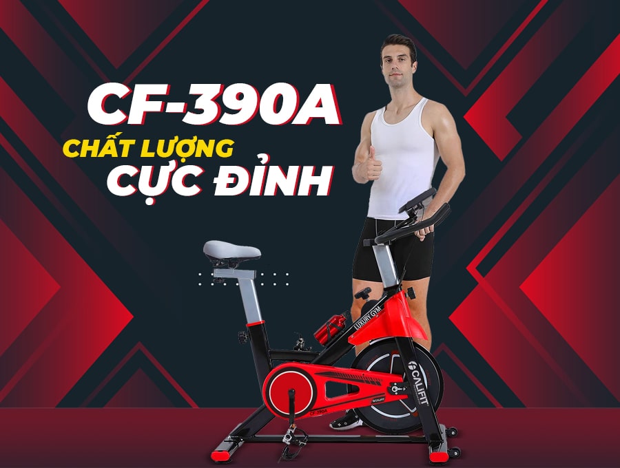 Xe đạp thể dục Califit Luxury CF-390A (màu Đỏ)
