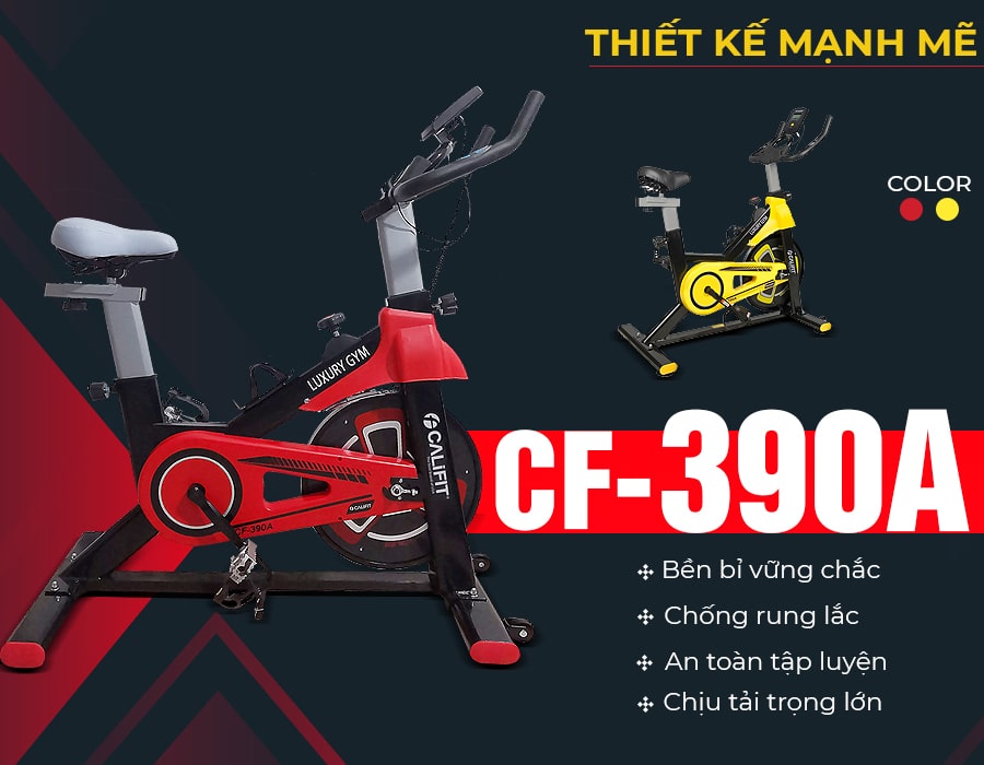 Xe đạp thể dục Califit Luxury CF-390A (màu Đỏ)