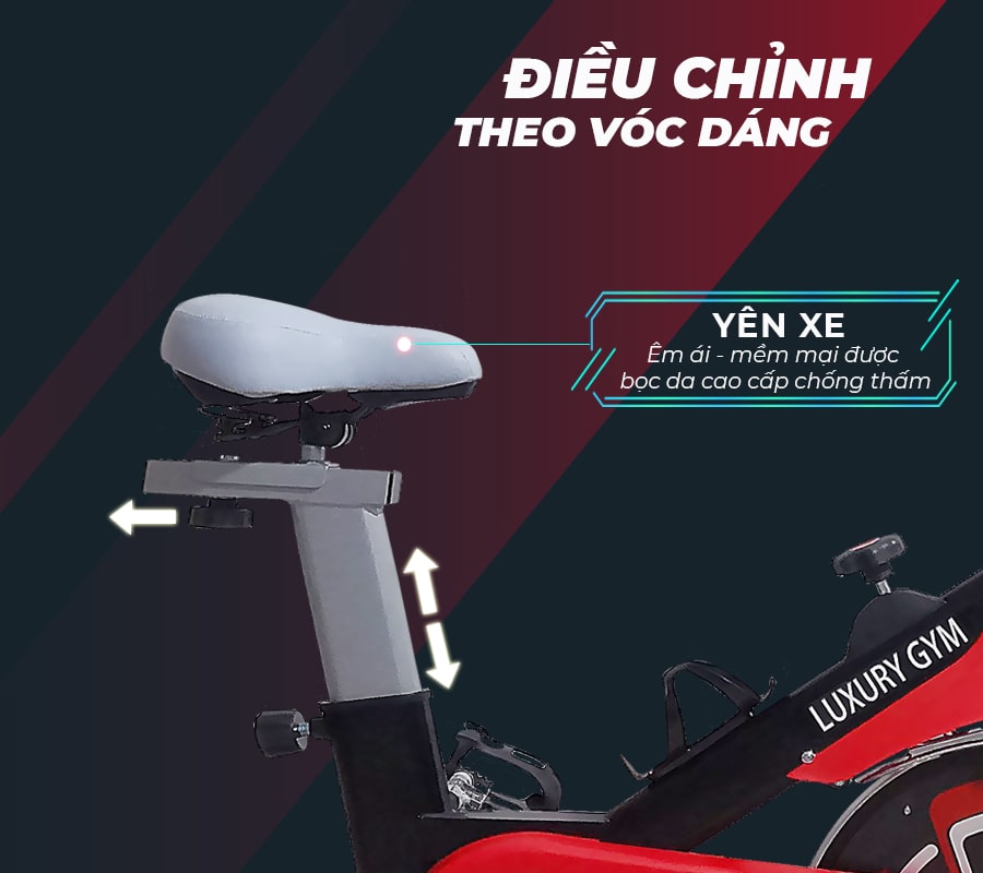 Xe đạp thể dục Califit Luxury CF-390A (màu Đỏ)