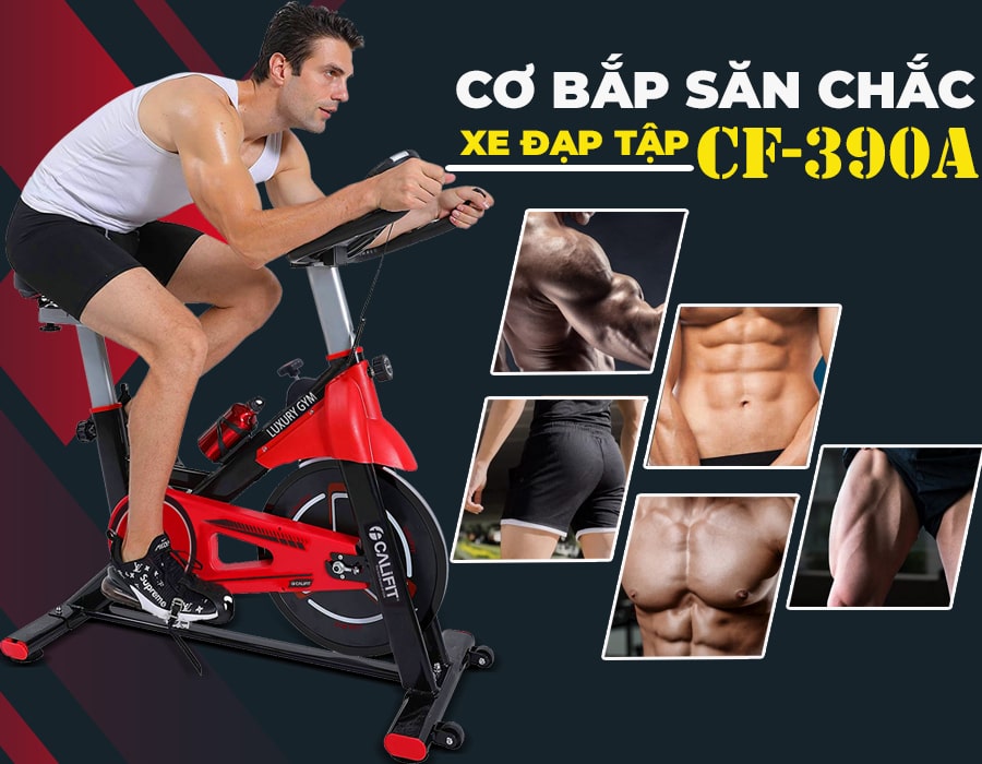 Xe đạp thể dục Califit Luxury CF-390A (màu Đỏ)