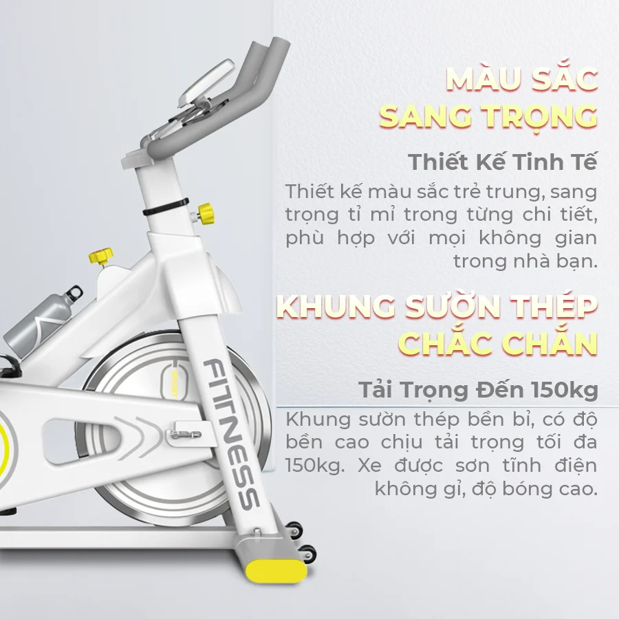 Xe đạp tập thể dục tại nhà OKACHI JP-390A ( màu trắng)