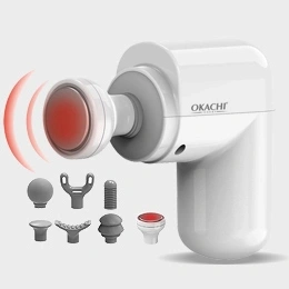 Súng massage cầm tay có đầu nóng OKACHI JP-G3 (trắng)