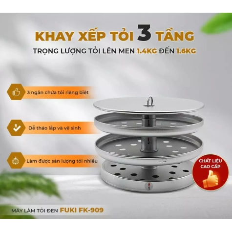Máy làm tỏi đen Fuki FK-909 dòng cao cấp loại 5L (tím bạc) 3