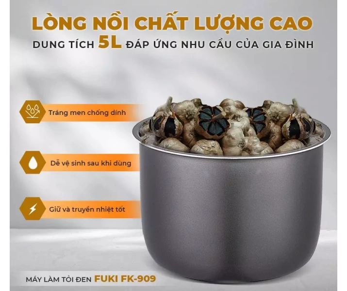 Máy làm tỏi đen Fuki FK-909 dòng cao cấp loại 5L (tím bạc) 4