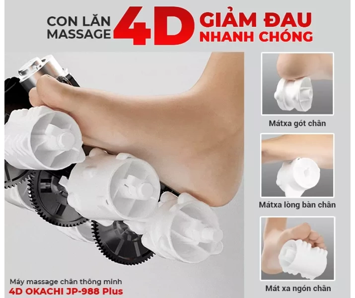 Máy massage chân thông minh 4D OKACHI JP-988 Plus5