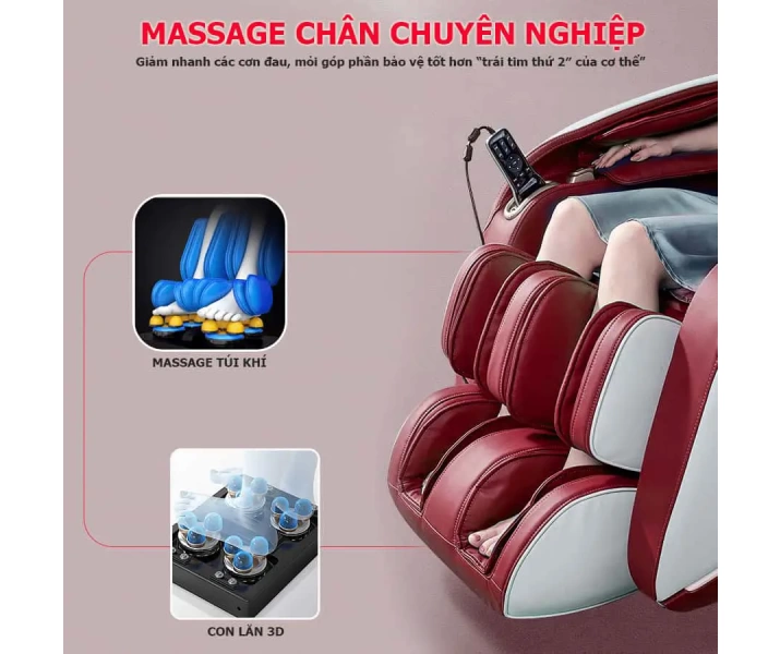 Ghế massage toàn thân OKACHI OTO Essentia ES-05A (màu đỏ)5