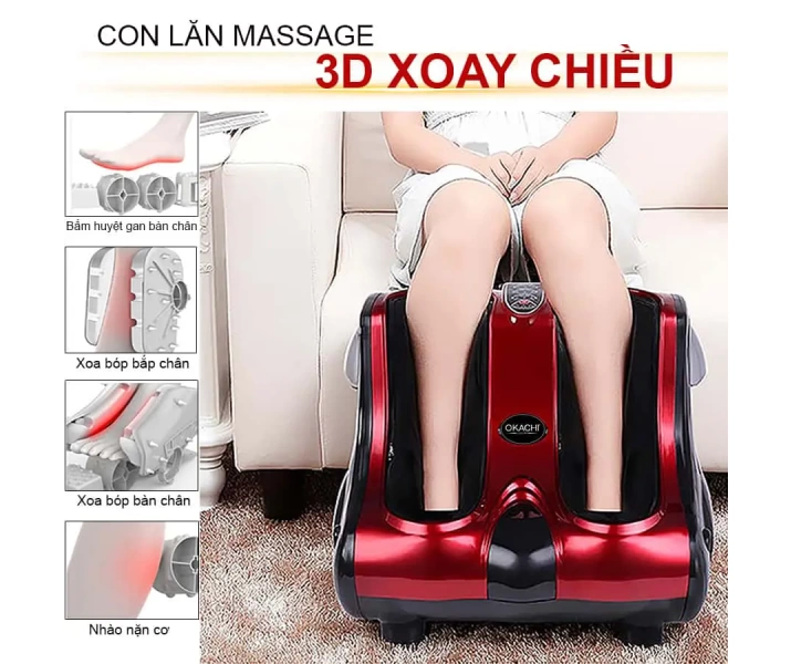 Máy massage chân hồng ngoại 3D OKACHI JP-810 (Đỏ)5