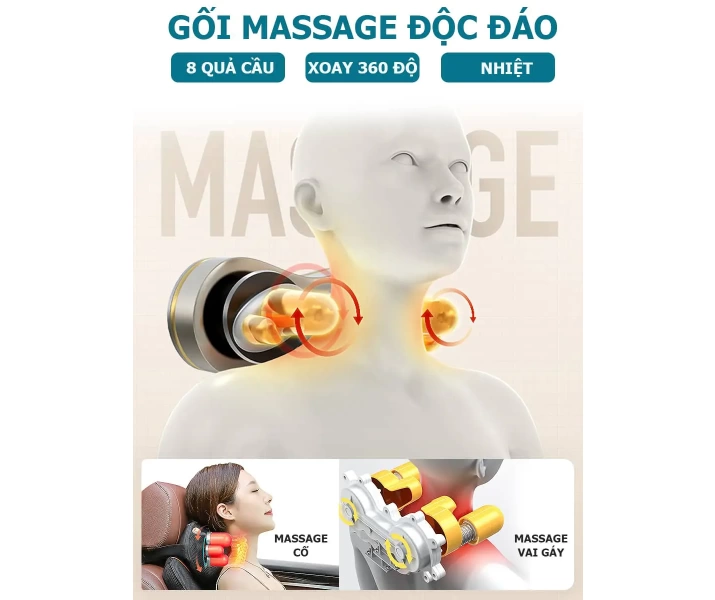 Đệm Massage Toàn Thân Fuki 4D Luxury FK-A998
