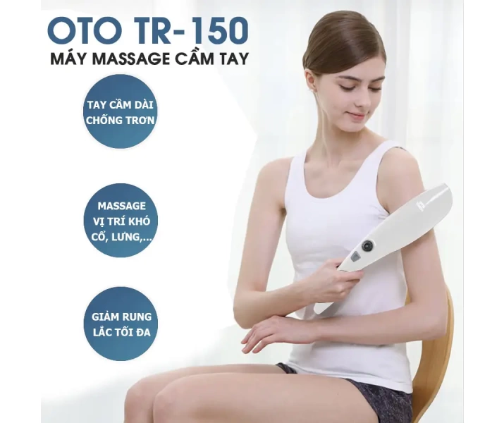 Máy massage cầm tay OTO TR-150 (Pin sạc) - Màu trắng2