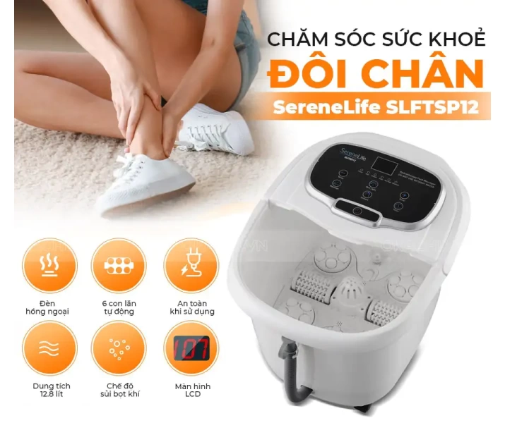 Bồn ngâm chân thông minh Serenelife SL123