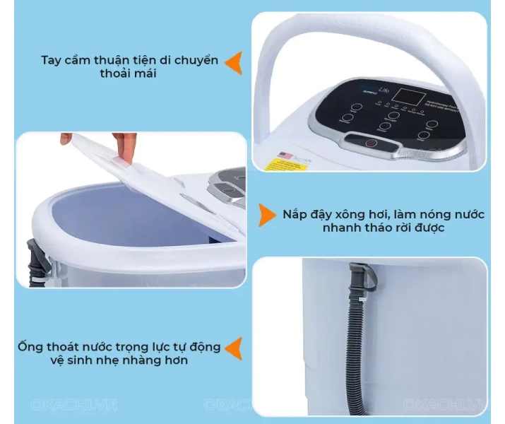 Bồn ngâm chân thông minh Serenelife SL126