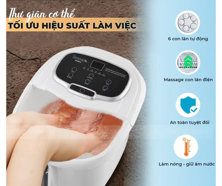 Bồn ngâm chân thông minh Serenelife SL129