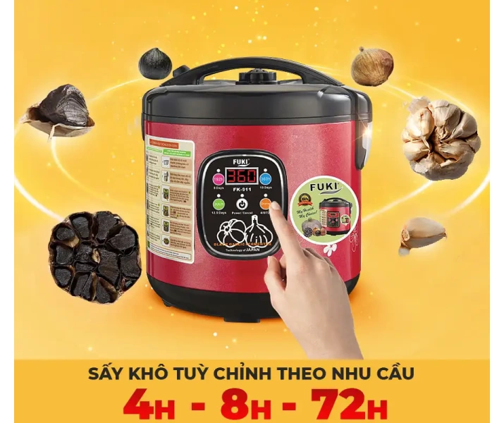 Máy làm tỏi đen Nhật Bản Fuki 6L FK-911 dòng tuỳ chỉnh (đỏ mận)6