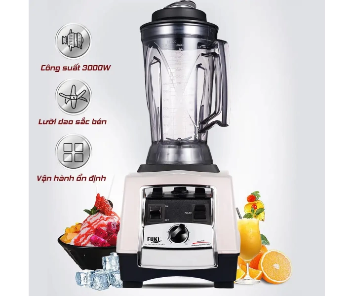Máy xay sinh tố công nghiệp Fuki FK-3000W (màu trắng)9