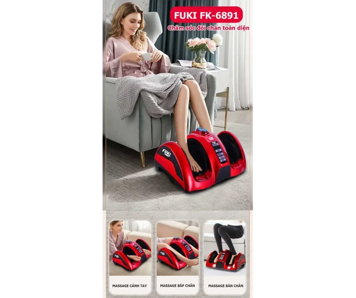 Máy massage chân hồng ngoại Fuki FK-6891 (Đỏ mận)7