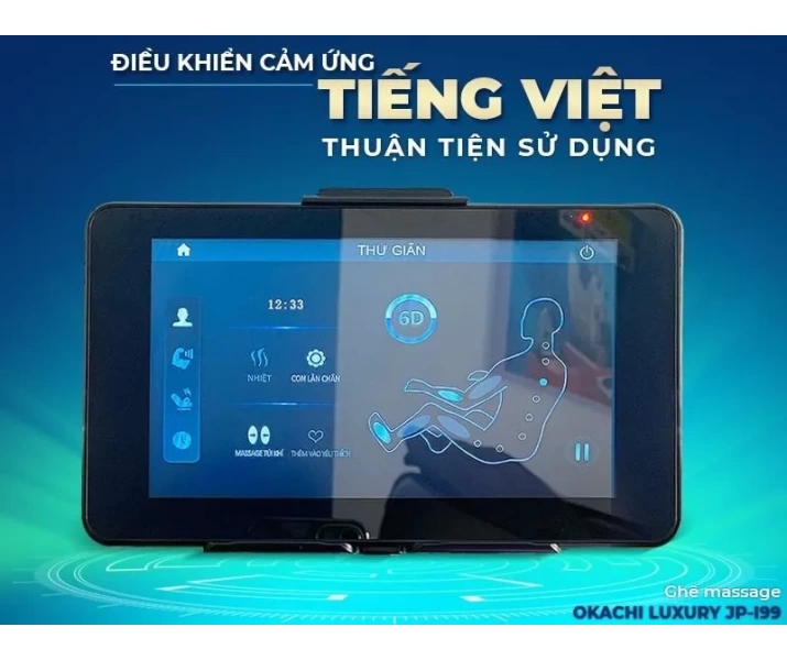 Ghế massage toàn thân OKACHI LUXURY JP-I99 (màu nâu đen)5