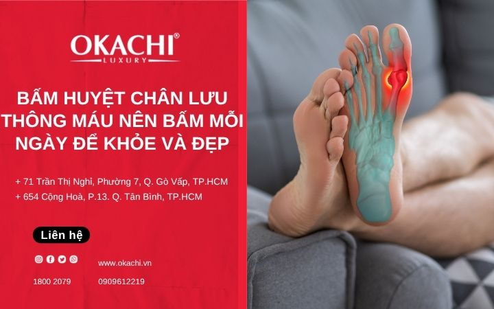 Bấm huyệt chân lưu thông máu nên bấm mỗi ngày