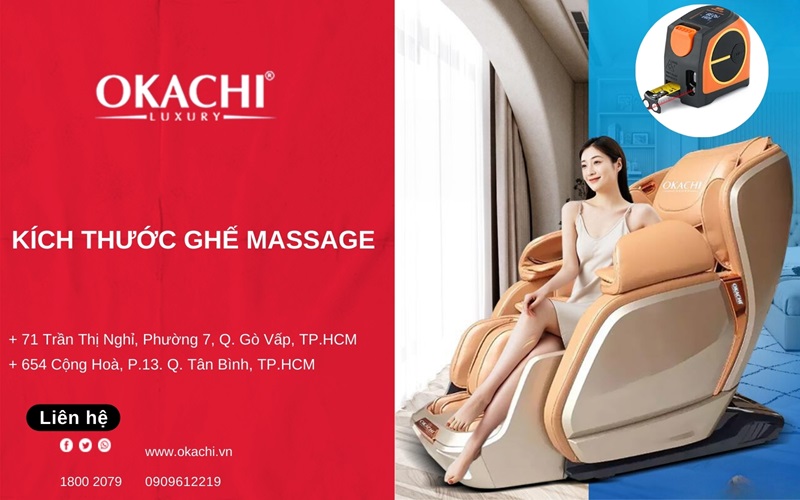 Kích thước của ghế massage