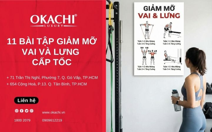 11 bài tập giảm mỡ vai và lưng CẤP TỐC