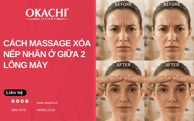 5 cách massage giúp xoá nếp nhăn giữa lông mày