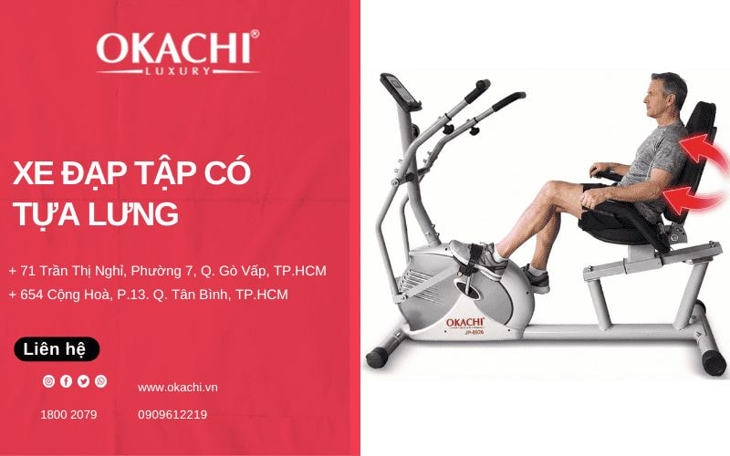 2 xe đạp tập có tựa lưng hỗ trợ nâng đỡ người tập CHẤT LƯỢNG