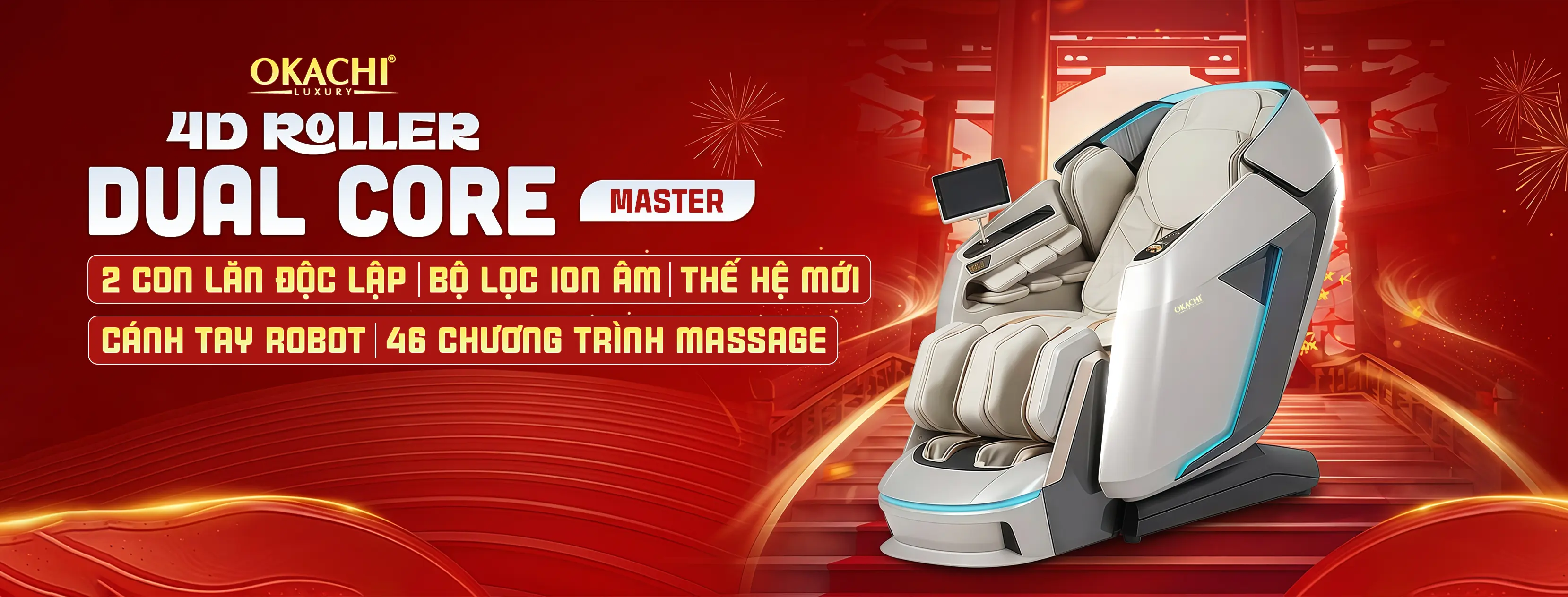 Ghế massage thế hệ mới DUAL CORE MASTER
