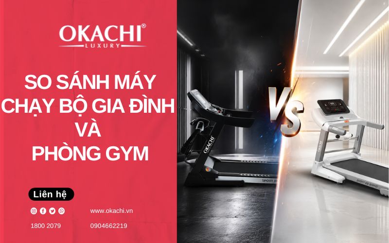 so sánh máy chạy bộ gia đình, phòng gym
