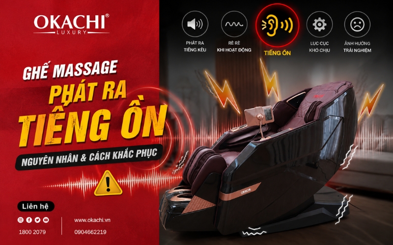 Ghế massage phát ra tiếng ồn