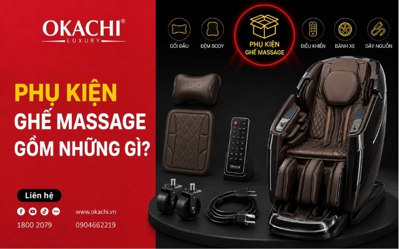 phụ kiện ghế massage gồm những gì
