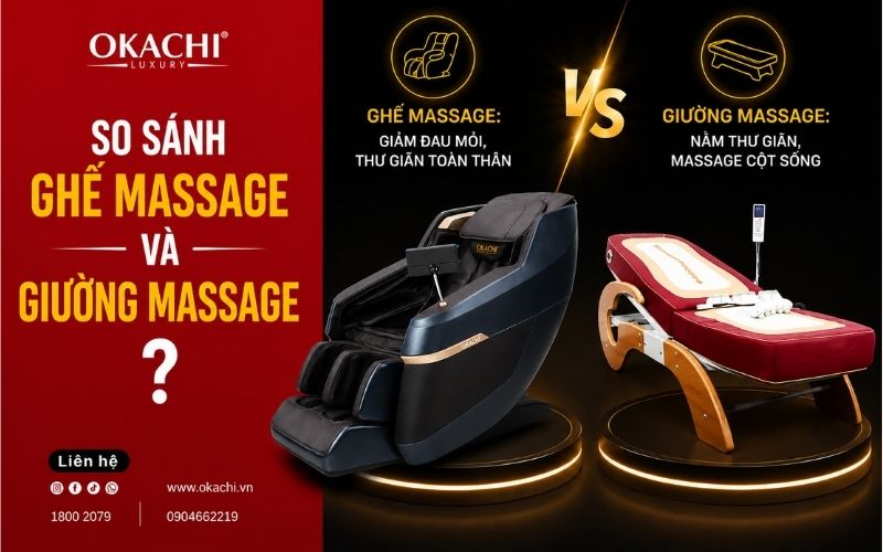 so sánh ghế massage và giường massage