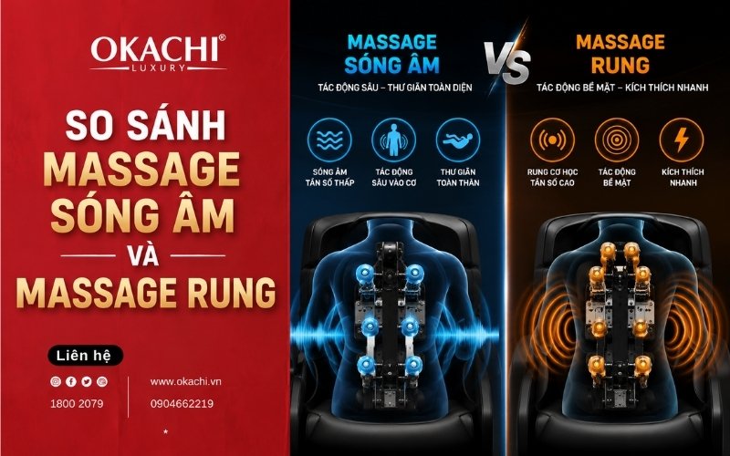 So sánh công nghệ massage sóng âm và massage rung
