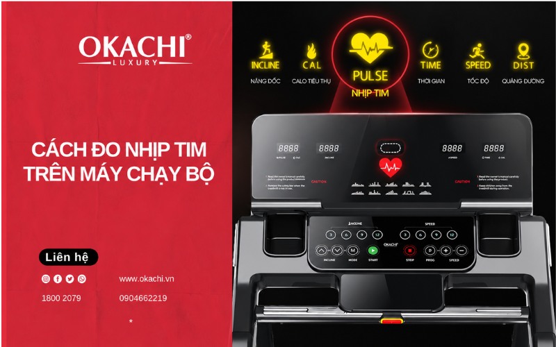tính năng đo nhịp tim trên máy chạy bộ 