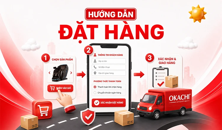 Hướng dẫn đặt hàng tại OKACHI