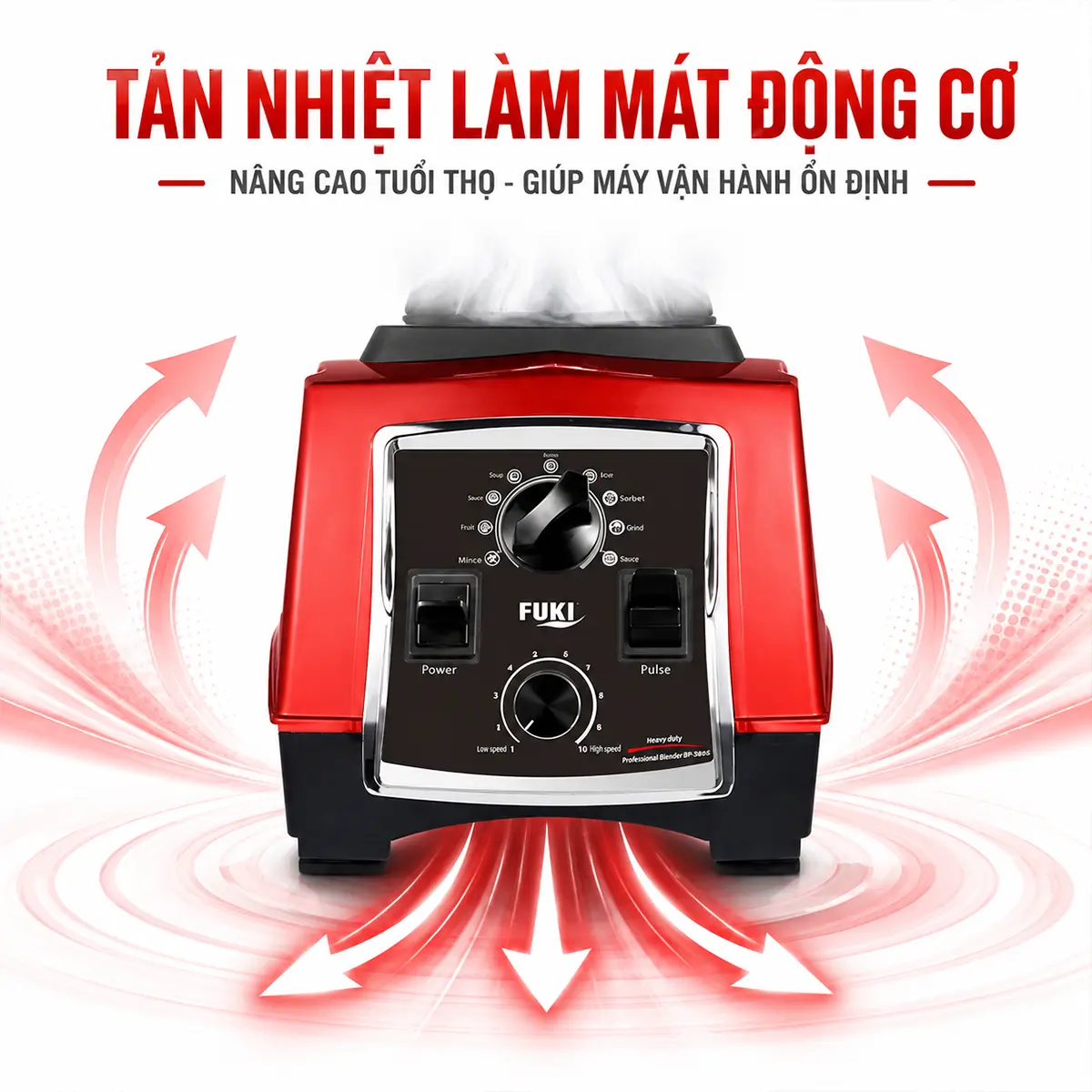 tản nhiệt của máy xay fk-3000a đỏ