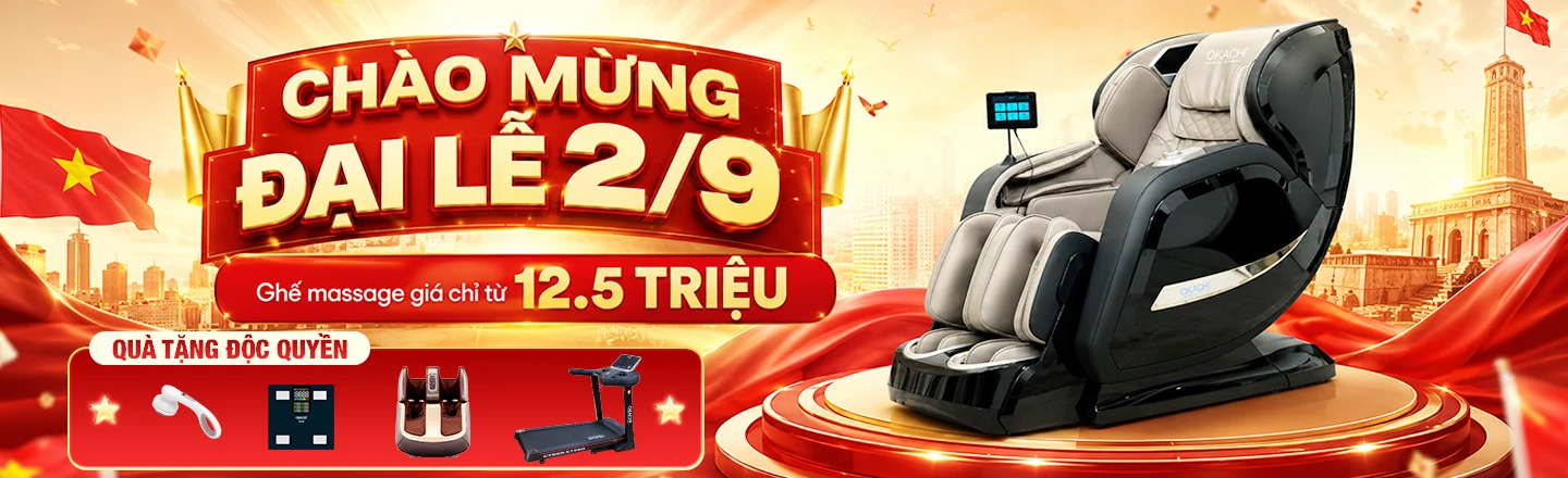Sale đại lễ 2.9 ghế massage OKACHI