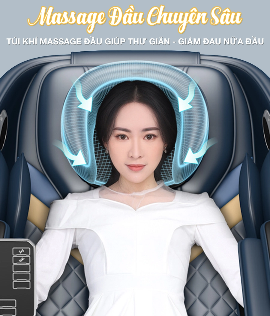 Ghế massage OKACHI JP-368 tích hợp gối massage đầu
