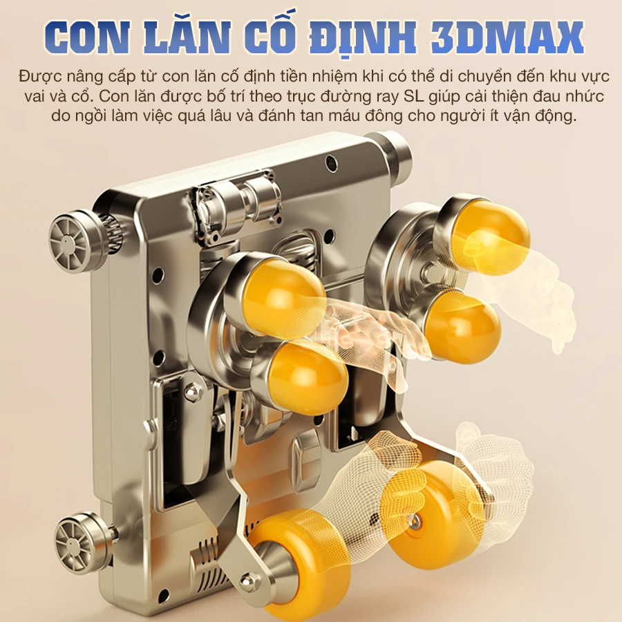 Ghế Massage OKACHI LUXURY JP-388 (xanh) con lăn 3D max