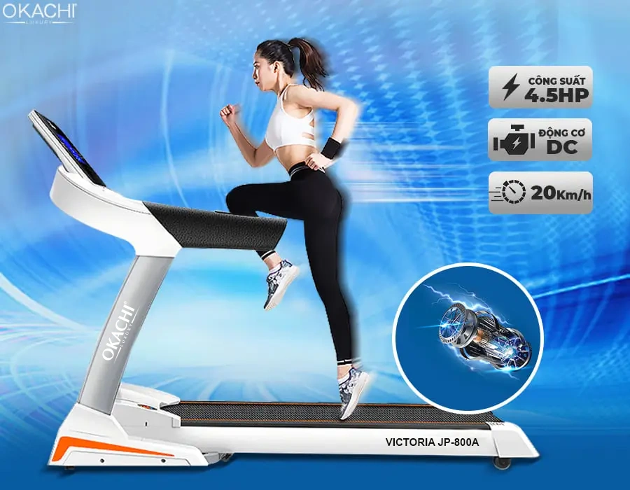Máy chạy bộ OKACHI JP-800A động cơ DC 4.5HP