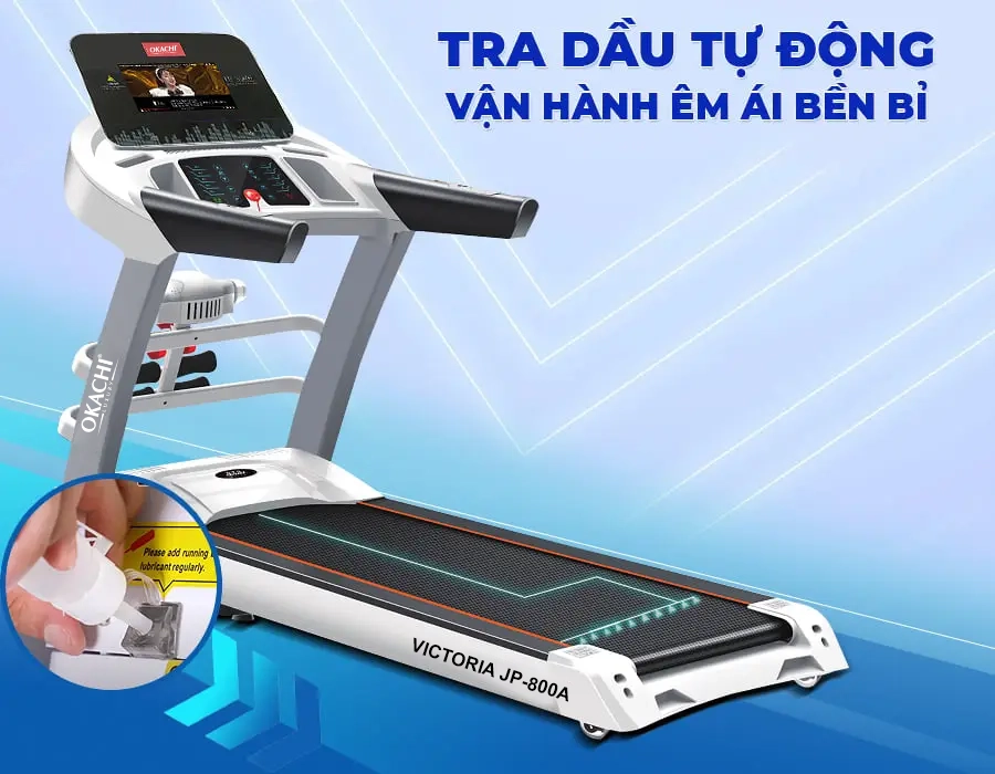 Máy chạy bộ OKACHI JP-800A tra dầu tự động