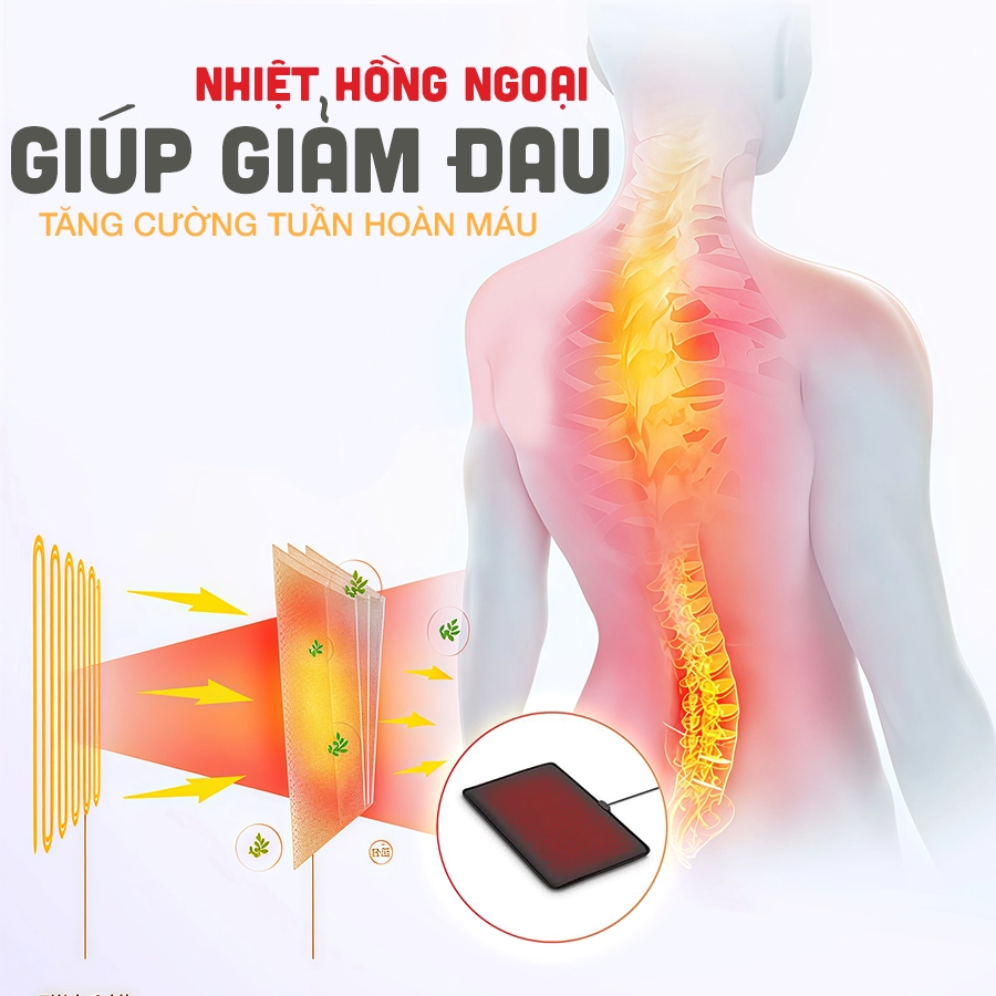 Nệm massage OKACHI JP-M819 nhiệt hồng ngoại