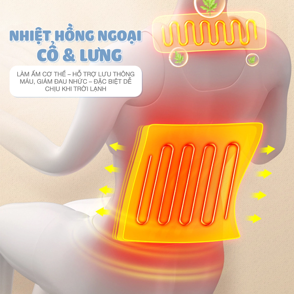 Nệm massage OKACHI JP-M811 nhiệt hồng ngoại