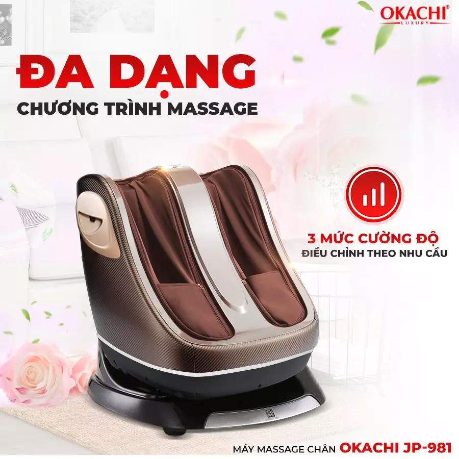 Máy Massage Chân Chuyên Sâu 4D OKACHI JP-981 (Cao cấp)