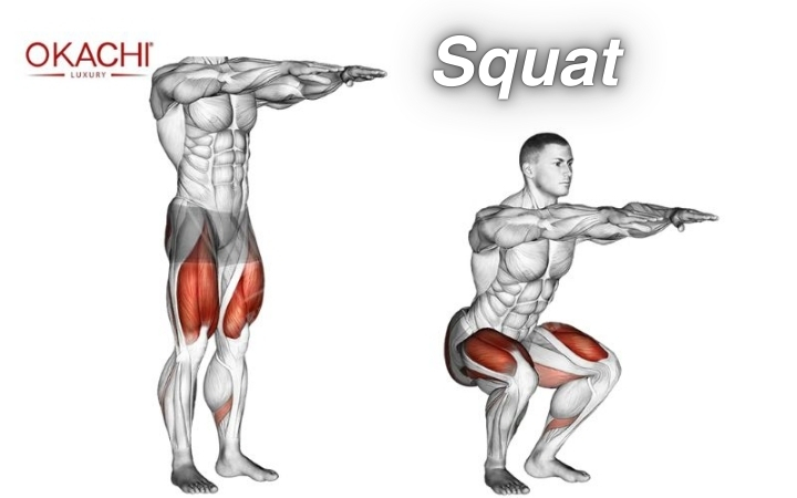 Cách tập cơ xô lưng tại nhà Squat
