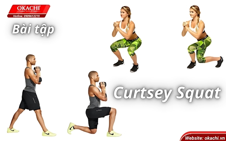 Bài tập Curtsey Squat