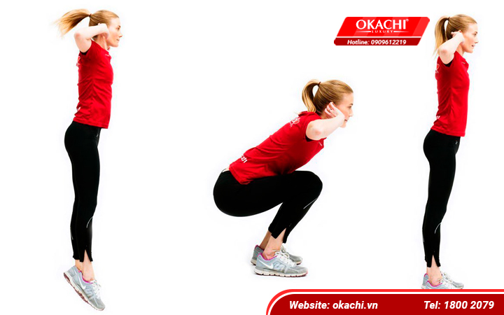 Bài tập giúp mông to Jump Squat