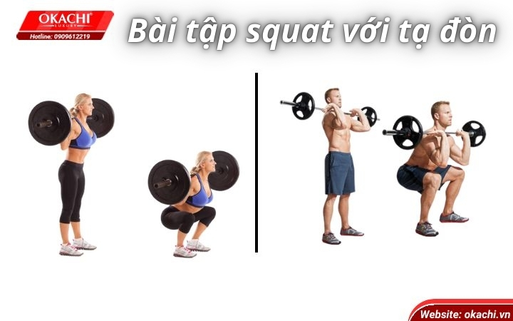 bài tập squat với tạ đòn